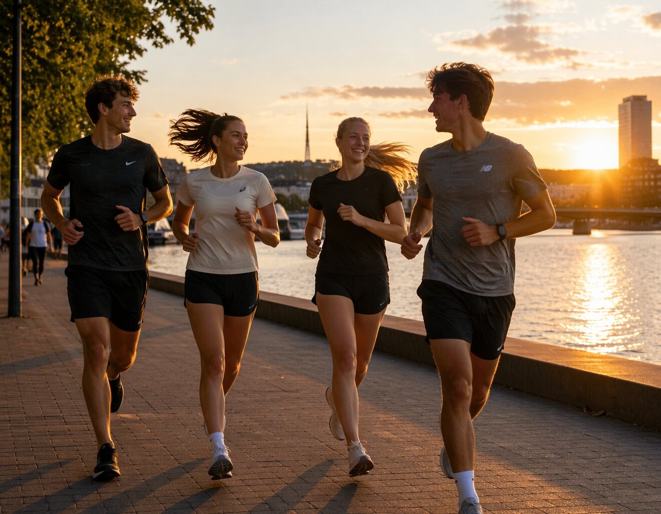 International students moving through Jyväskylä together